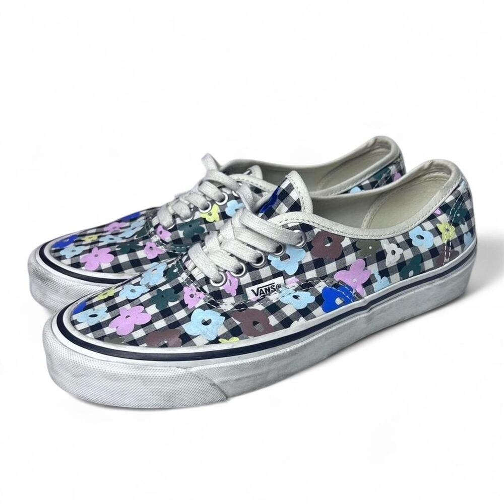 Vans Sandy Liang Authentic Low Top Sneakers Daisy Plaid Mens 7.5 Womens 9